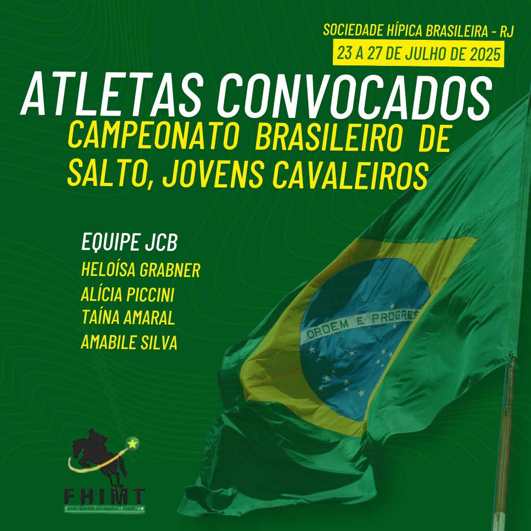 Convocados Campeonato Brasileiro de salto, jovens cavaleiros - RJ