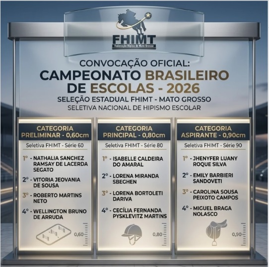 📢 CONVOCAÇÃO OFICIAL: CAMPEONATO BRASILEIRO DE ESCOLAS ? 2026